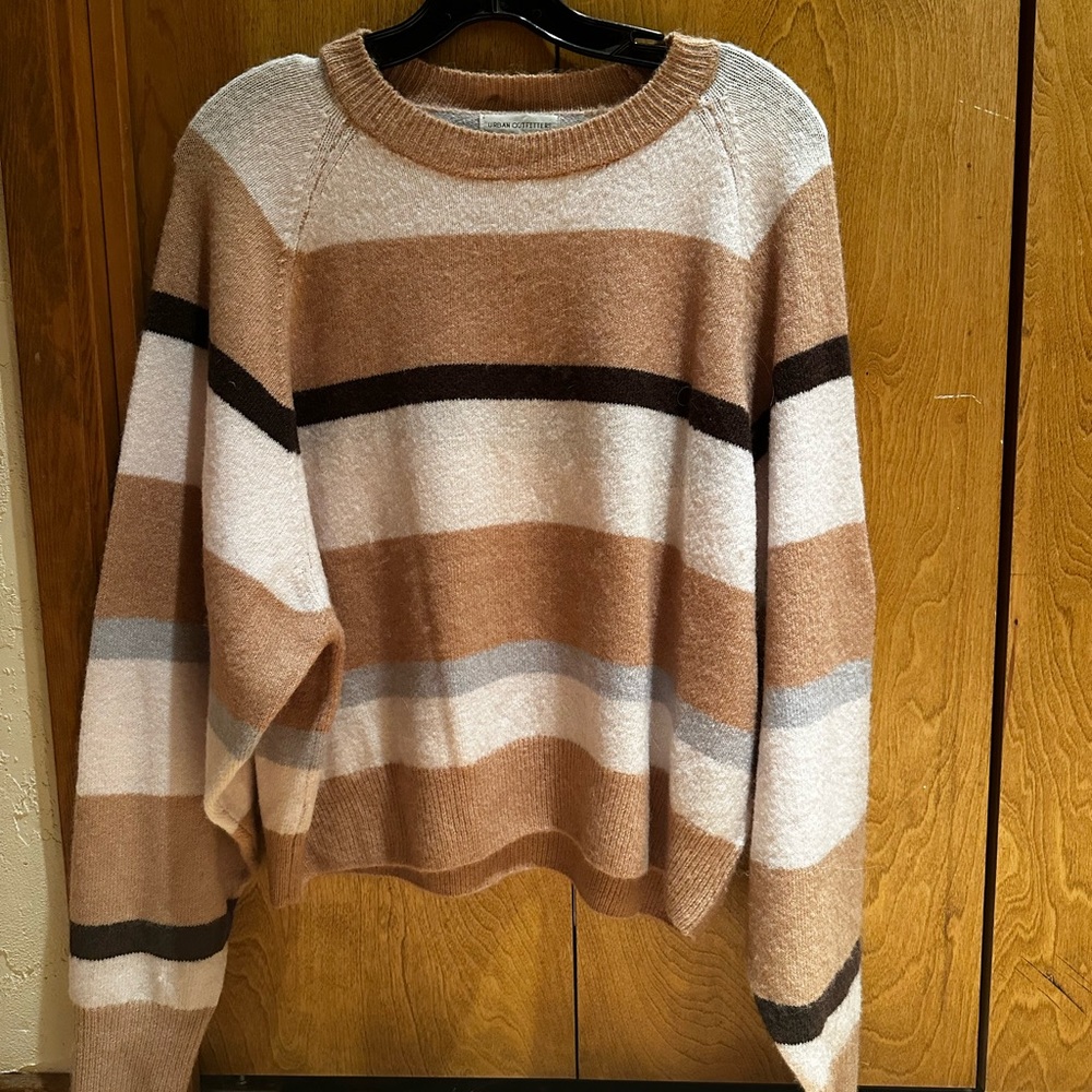 Striped crew neck sweater